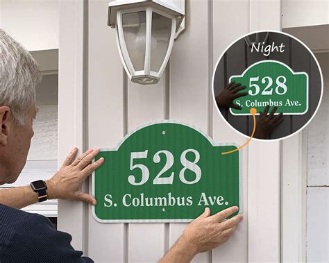 reflective house signs